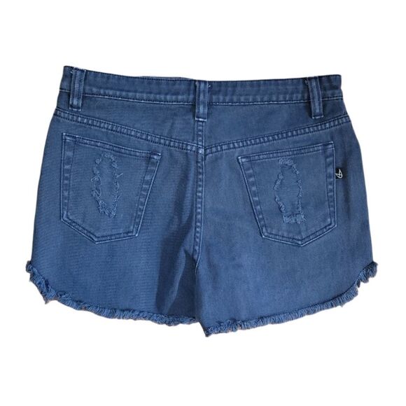 NWOT Mink Pink Slasher Flick Dark Blue Cutoff Jean Shorts S - Picture 7 of 12